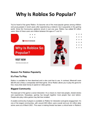 Why Is Roblox So Popular