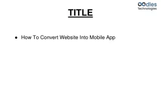 How To Convert Website Into Mobile App