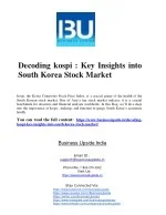 Decoding kospi : Key Insights into South Korea Stock Market - slide 1