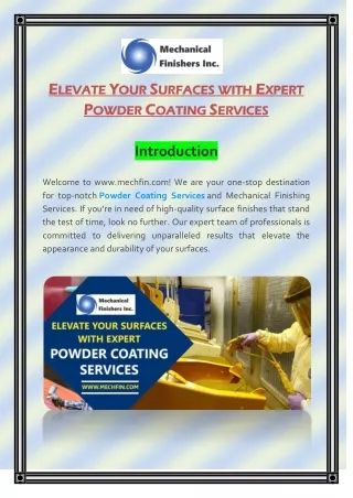 Elevate Your Surfaces with Expert Powder Coating Services