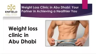 Weight Loss Clinic in Abu Dhabi