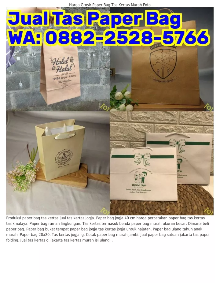 harga grosir paper bag tas kertas murah foto