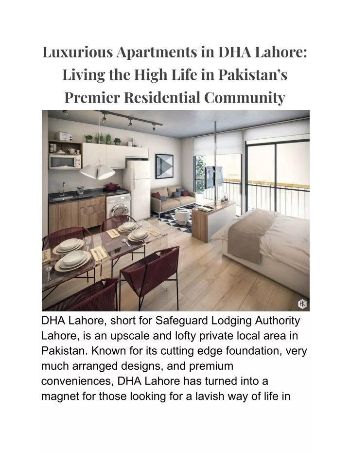 luxurious apartments in dha lahore living