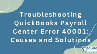 How to Resolve QuickBooks Payroll Update Error 40001