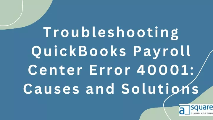 troubleshooting quickbooks payroll center error