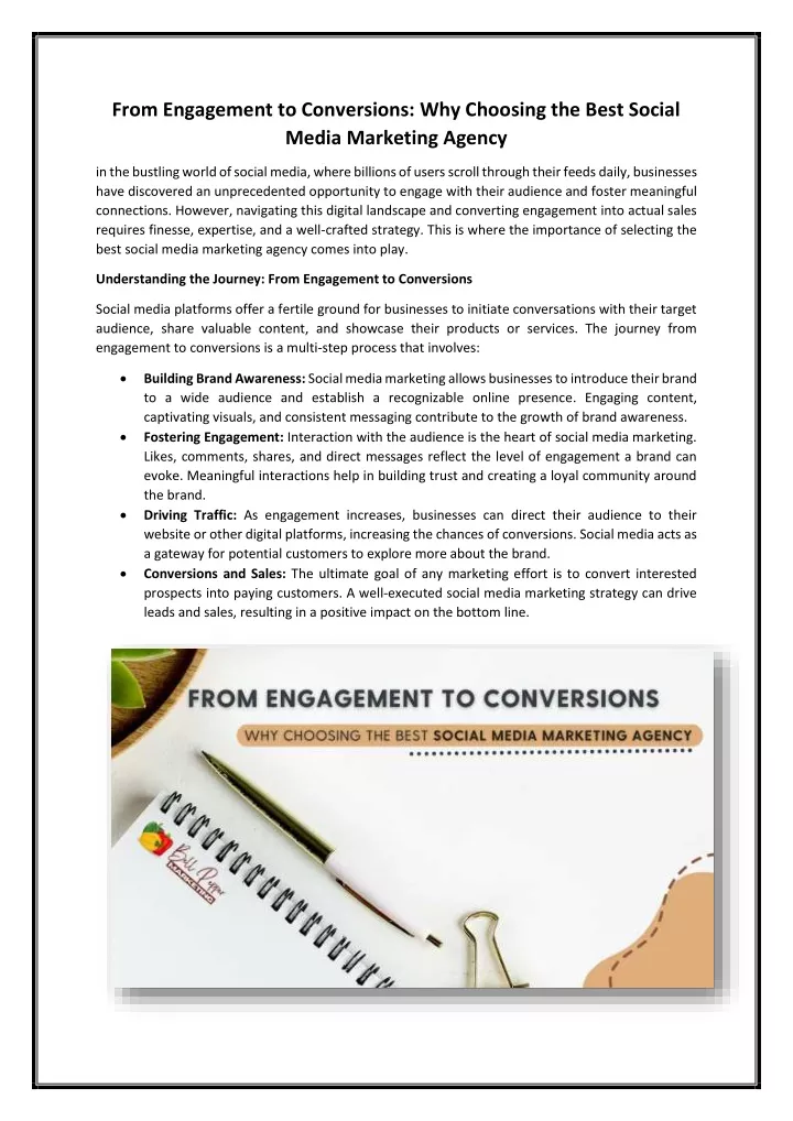 from engagement to conversions why choosing