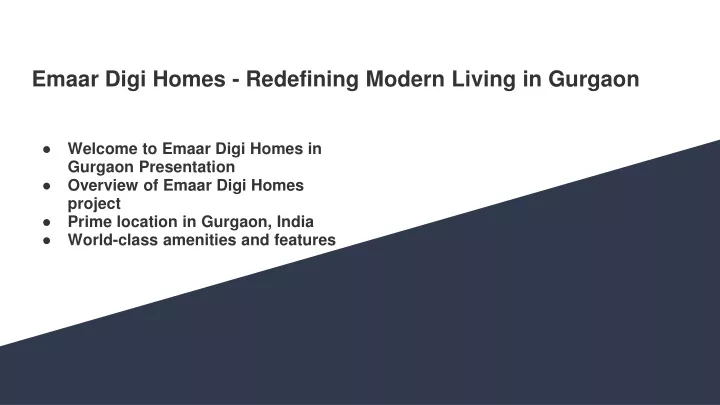 emaar digi homes redefining modern living in gurgaon