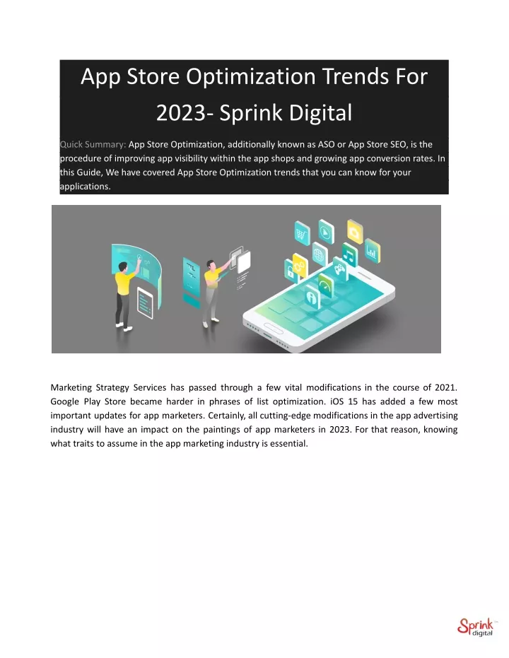 app store optimization trends for 2023 sprink