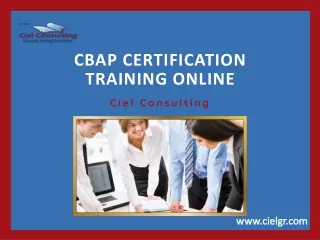 CBAP Certification Training Online