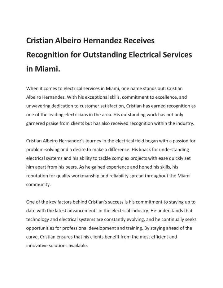 cristian albeiro hernandez receives