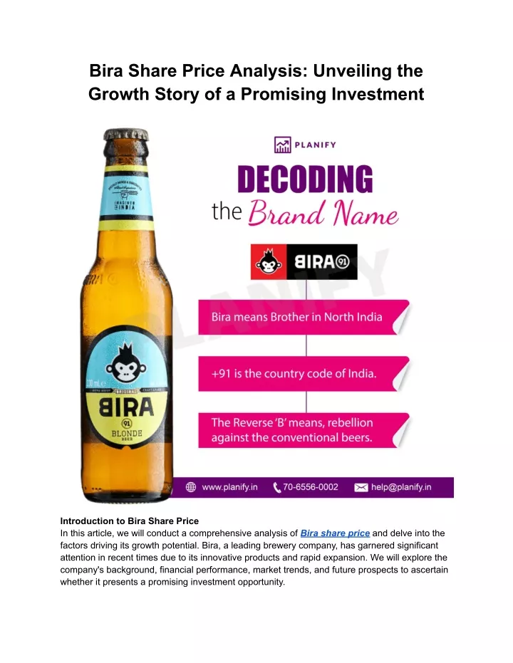bira share price analysis unveiling the growth