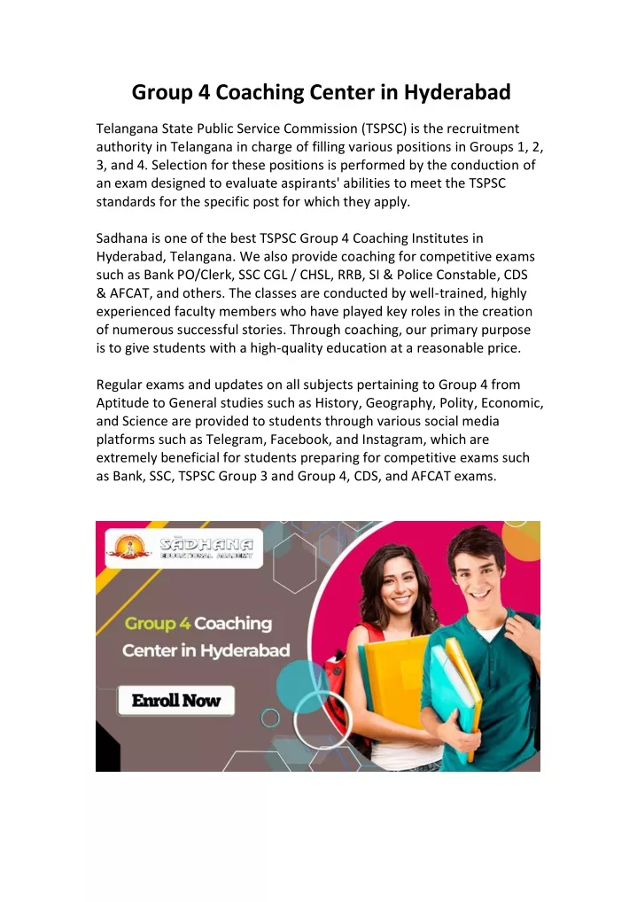 group 4 coaching center in hyderabad