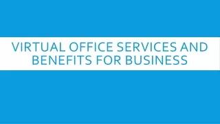 Empowering Success through Comprehensive virtual Office Services and Benefits