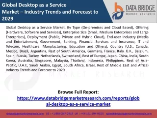 global desktop as a service market industry