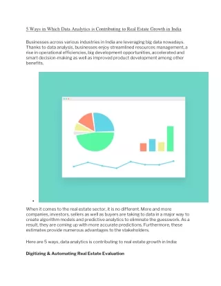 5 Ways in Which Data Analytics is Contributing to Real Estate Growth in India