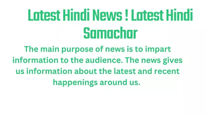 latest hindi news latest hindi samachar the main