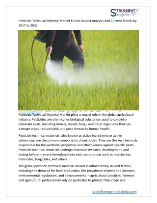 pesticide technical material market future aspect