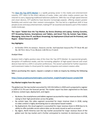the over the top ott market is a rapidly growing