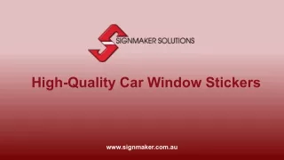 High-Quality Car Window Stickers