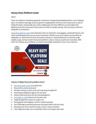 heavy duty platform scale