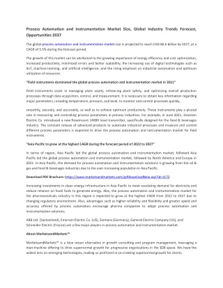 process automation and instrumentation market