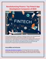 Revolutionizing Finance Top Fintech App Development Companies of 2023 - slide 1