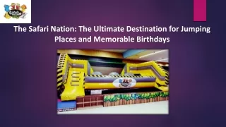 Jumping Places for Birthdays - The Safari Nation