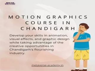 Motion Graphics Course in Chandigarh