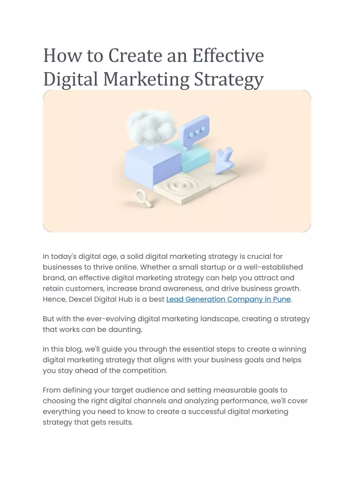 how to create an effective digital marketing