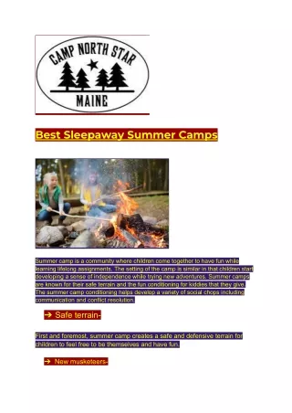 best sleepaway summer camps