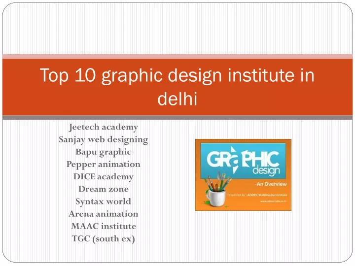 t op 10 graphic design institute in delhi