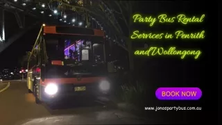 Party Bus Rental Services in Penrith and Wollongong