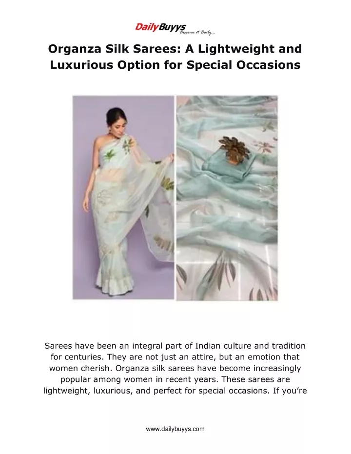 organza silk sarees a lightweight and luxurious