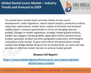 Global Dental Lasers Market