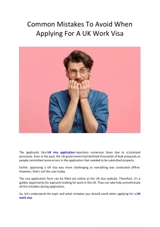 common mistakes to avoid when applying