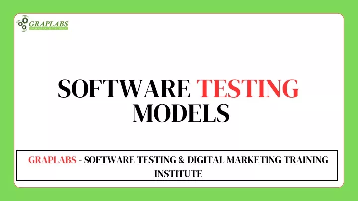 software testing models