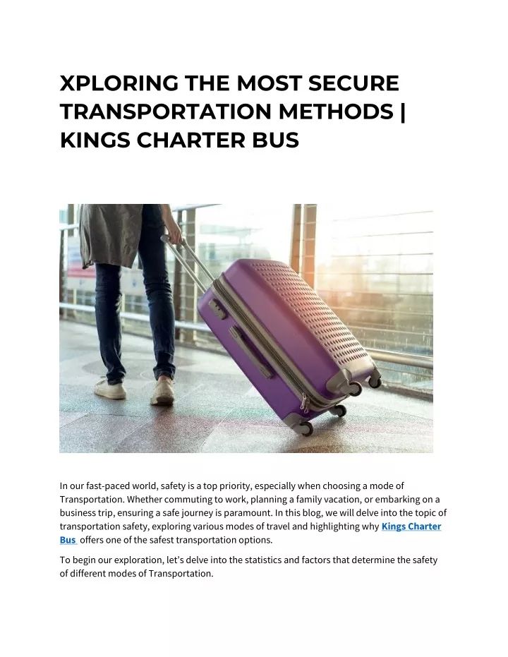 xploring the most secure transportation methods