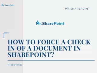 How to Force a Check In of a Document in SharePoint