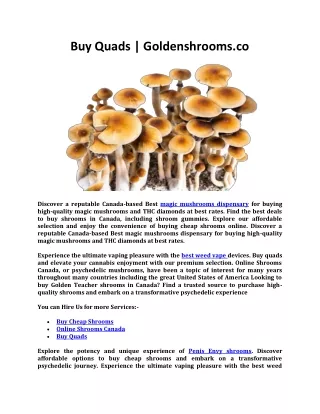 Buy Quads Goldenshrooms.co