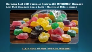 Harmony Leaf CBD Gummies