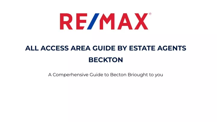 all access area guide by estate agents