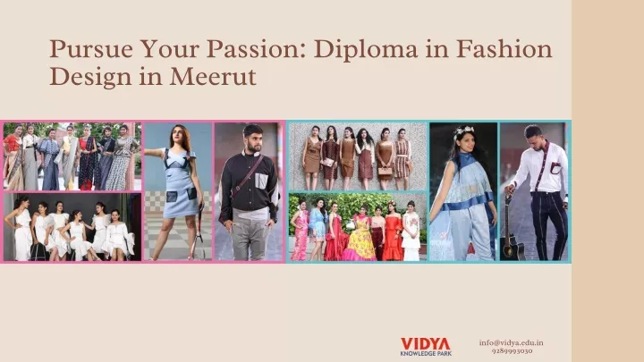 pursue your passion diploma in fashion design