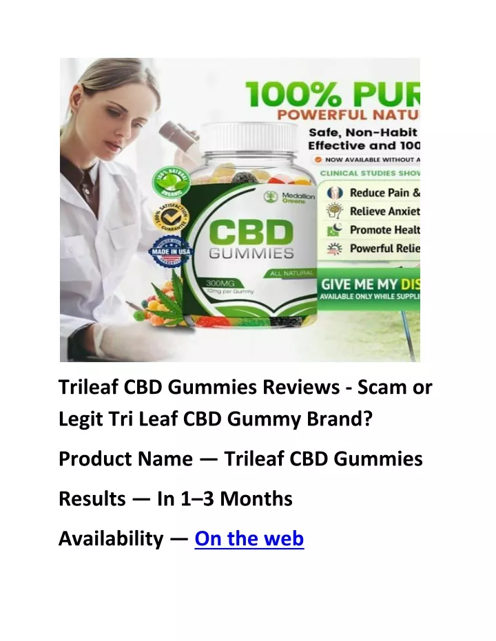 trileaf cbd gummies reviews scam or legit