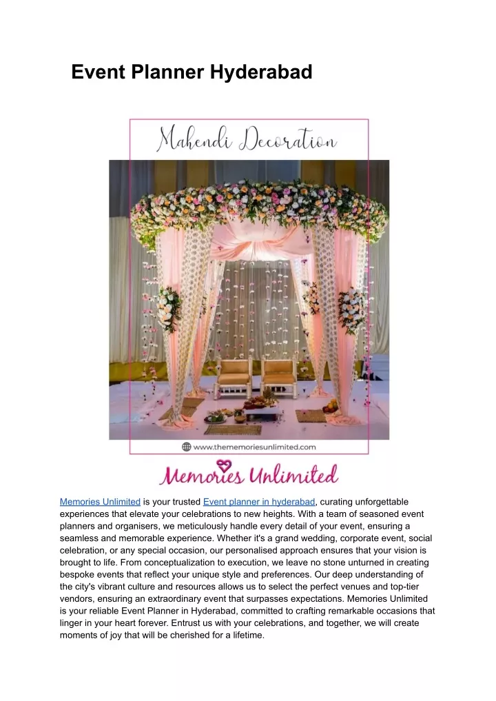 event planner hyderabad