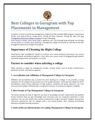 best colleges in gurugram placements