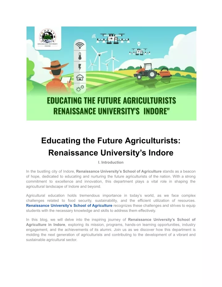 educating the future agriculturists renaissance