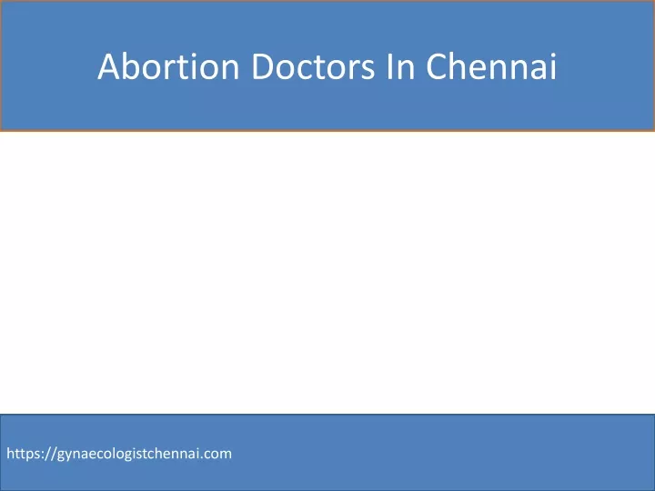 abortion doctors in chennai
