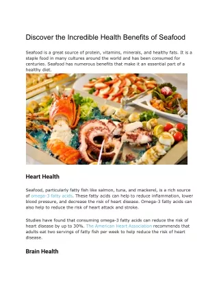 Discover the Incredible Health Benefits of Seafood (2)