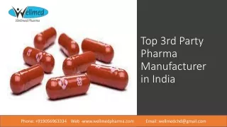 Top 3rd Party Pharma Manufacturer in India