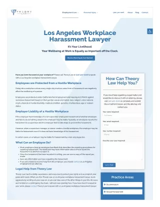 Los Angeles Workplace Harassment Lawyer | Theory Law APC